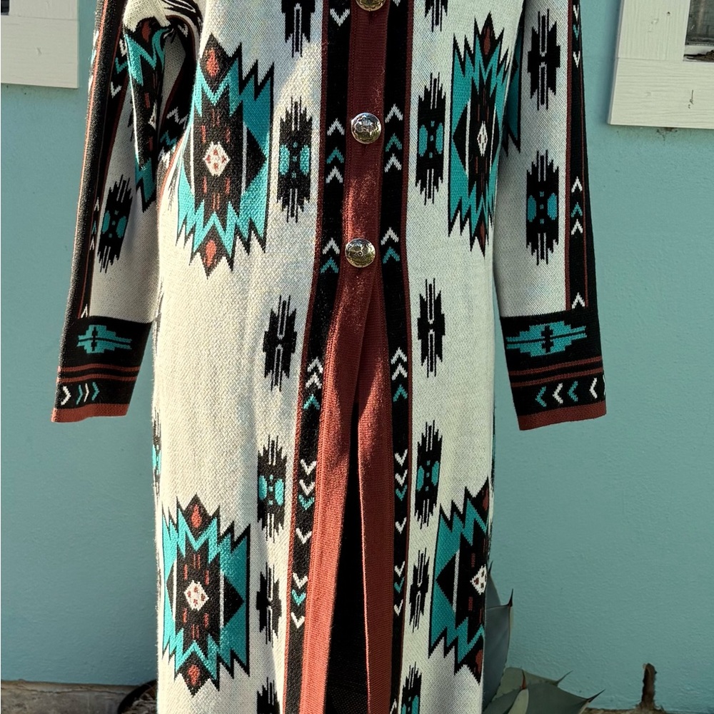 Alpaca wool long duster crafted in Peru Time Of The West